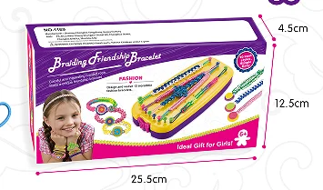 Factory Wholesale Hot Sale Girls DIY Bracelet knitting Machine Toys Cartoon Educational DIY Toy Kids Dress Up Bracelet Making Ki