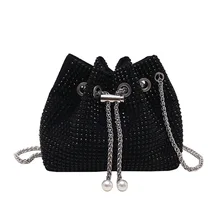 ZHUIYU cheap Price new fashion female Chain Pearl bag Wedding Purses Evening clutch handBag bucket bag supplier for women