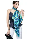 100% Pure Silk Twill Satin Women Square Custom Digital Printed Silk Scarves Foulard De Soie