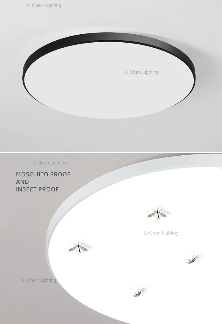 cl f01 abs pvc modern double color surface mount led panel light 18w 24w 48w ceiling lamp-2