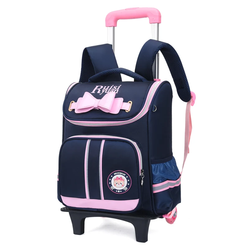 3PCS Kid Trolley zaino rucksack con 2/6 ruote Teenager School Bag Travel 