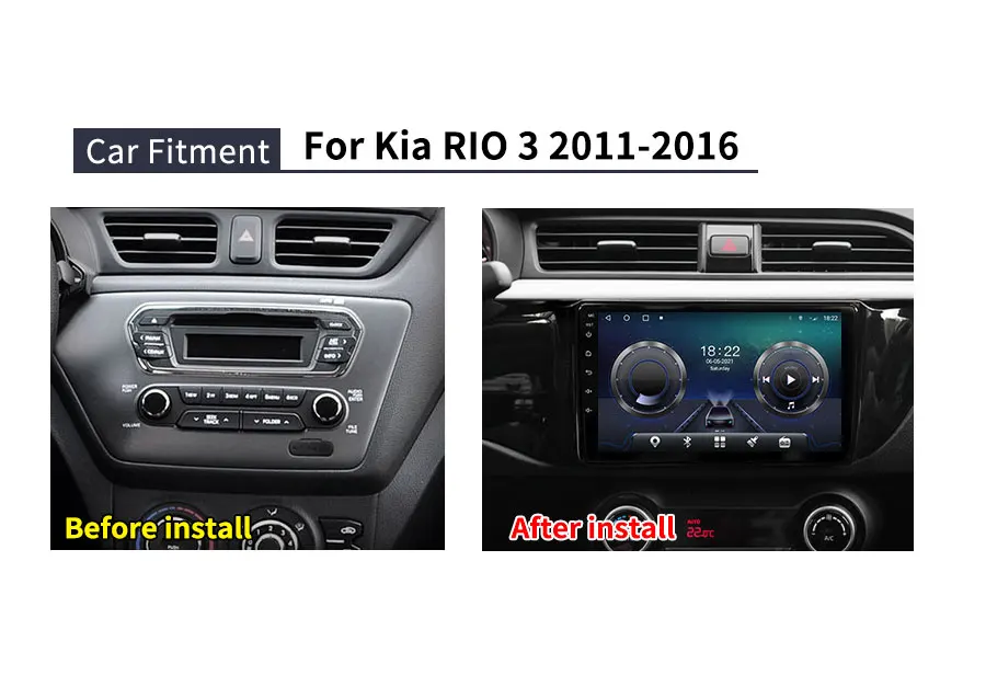 Krando Head Unit Autoradio Multimedia Android Auto For Kia Rio 3 2011