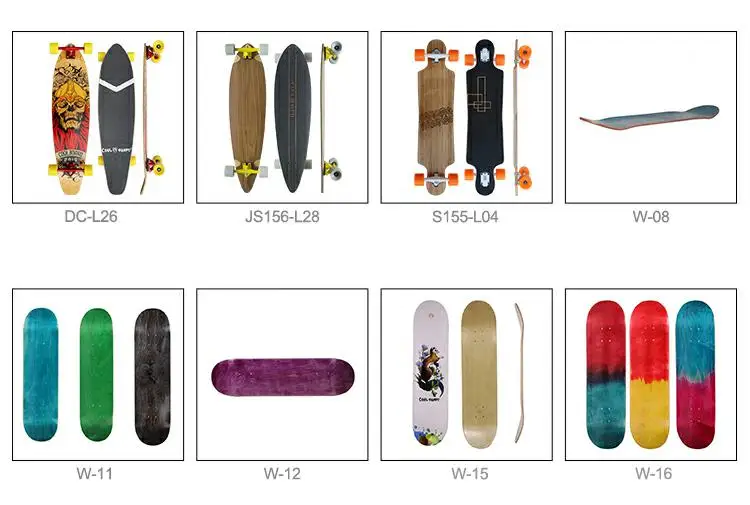 Customized Blank Bamboo Longboard Deck Freestyle 7ply North Maple Blank