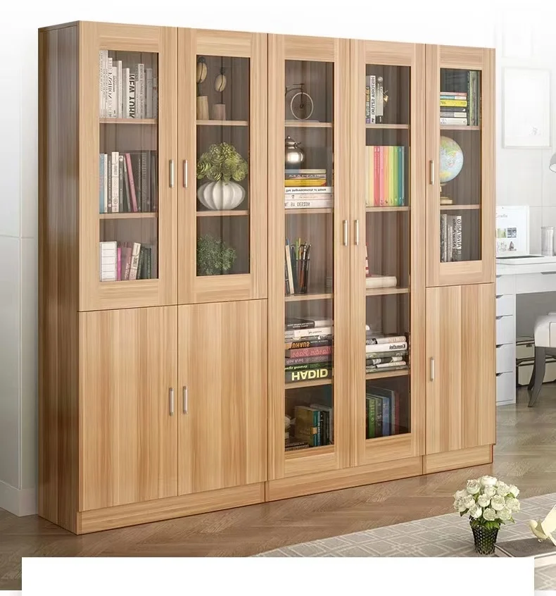 Modern glass bookcase bookshelf fine free combination File cabinet Office bookcase storage ark