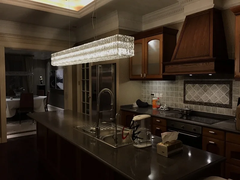 Modern contemporary Suspend light nordic circle chandelier led K9 crystal hanging lamps