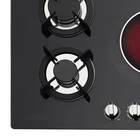 Burner Cooktop Cooktop Gas Household Fashion Design 5 Burner Induction Hybrid Cooktop Gas Induction Cooker