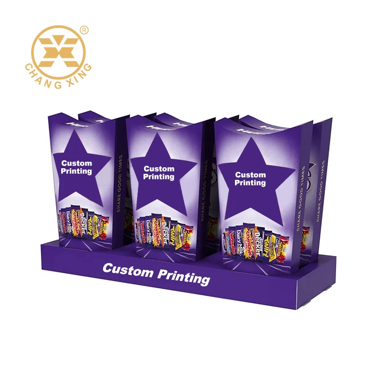 Custom Shape Full Color Printing 300/350/400gsm Cardboard Packaging Box for Chocolate Candy Bar