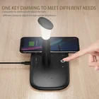 Dual Mobile Phone 15W Dual Mobile Phone Fast Charging 5 In 1 Wireless Charger Stand With Night Light