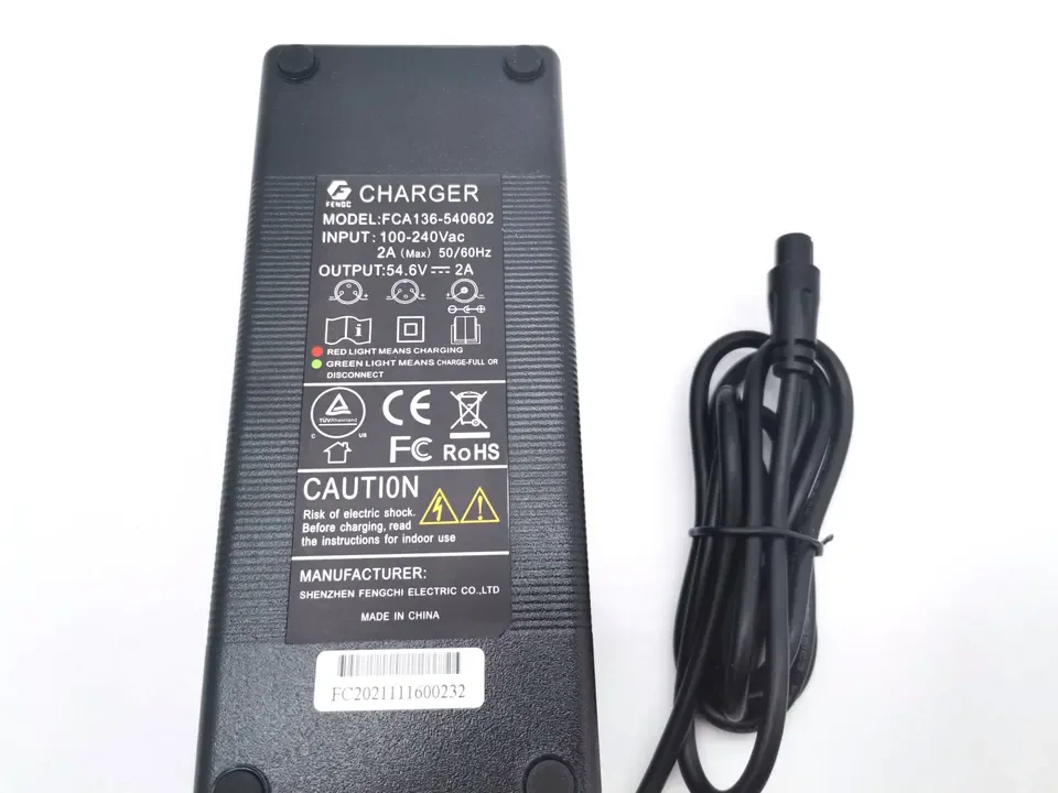 fiido e bike m1 pro electric scooter charger 546v 2a dc 48v battery adapter 100w output power-7