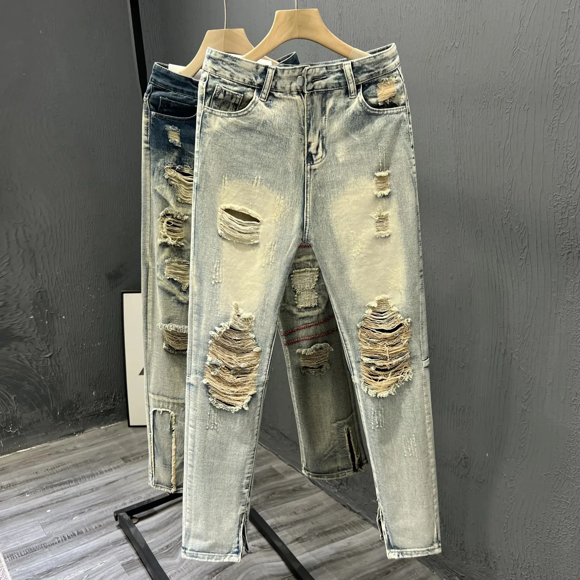 Export oriented men's denim long pant wholesale Customization stretch denim Men jeans pant Jeans pant foe women Slim fit denim