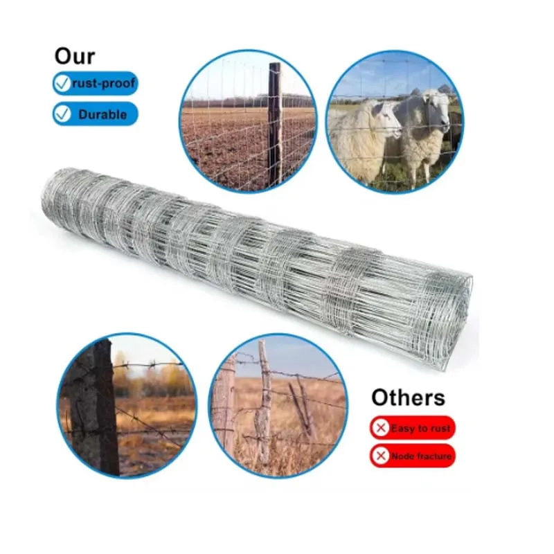 Sample Free Easy Assembled Livestock Fence 1.5M 1.8M Galvanized Wire Mesh fencing Cattle sheep Horse goat field fence for farms