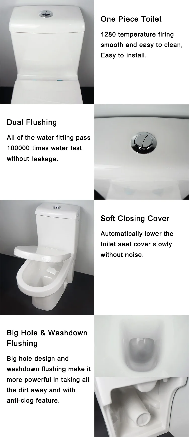 TARPUL Sanitary Ware Restroom Loo Water Closet WC Ceramic One Piece Floor Mounted Bathroom Wash Down Toilet supplier
