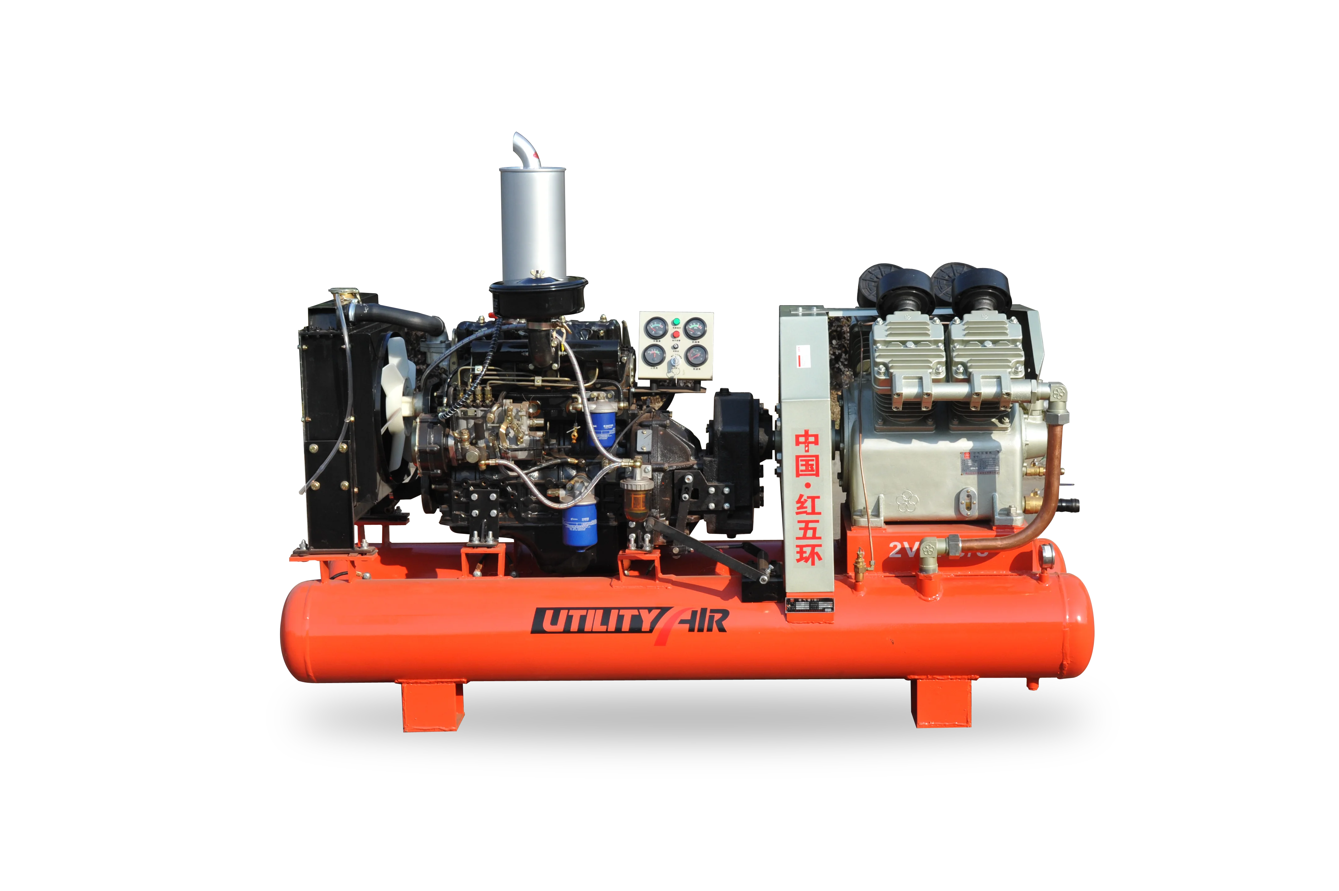 Diesel piston air compressor 2V4.0/5 5bar mining portable small air compressor manufacturer