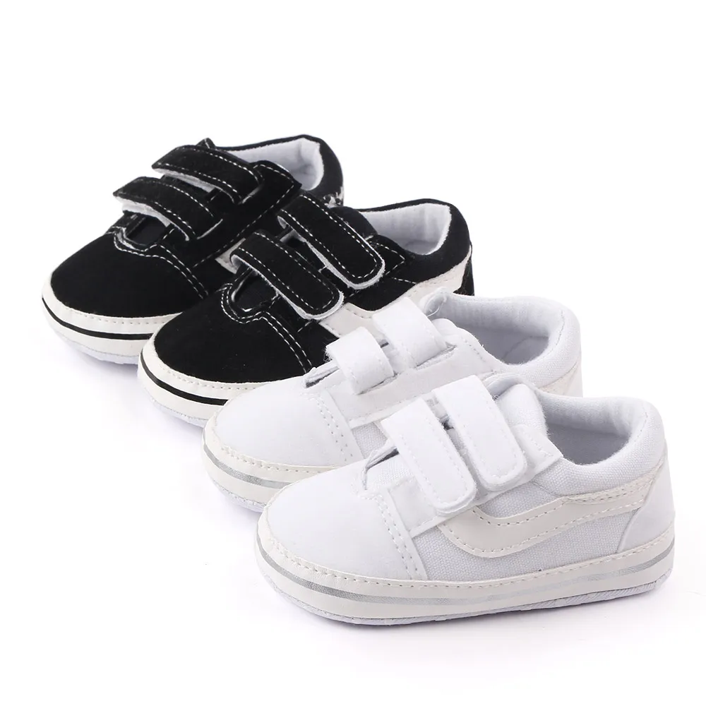 Spring and Autumn 0-1 Year Baby Canvas Casual Shoes Toddler Crib Shoes Double Hook & Loop Walking Shoes Wholesale details