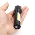 Torch New Style Mini Aluminum Alloy 3W Powerful Usb Rechargeable Led Torch Flashlight With Side Cob Light