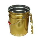 Metal Paint Pail 5US Gallon UN Approved Metal Tin Latex Round White 20l Paint Pail