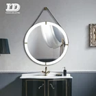 Hot Large Wooden Round Wall Mounted Mirror For Home Decoration