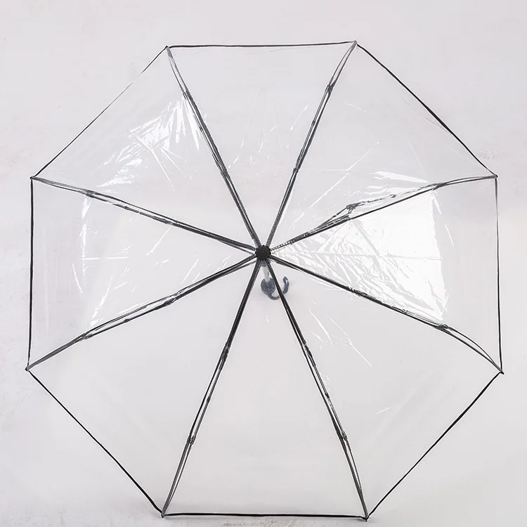 WHY419 Transparent Windproof Umbrella Fully Automatic Auto Clear Folding Rain Umbrella Women's Girls Female Foldable Paraso