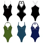 Beachwear Hot Women 1 Piece Swimsuit Crossed Strap Crochet Beachwear Fashionable Bathing Suit