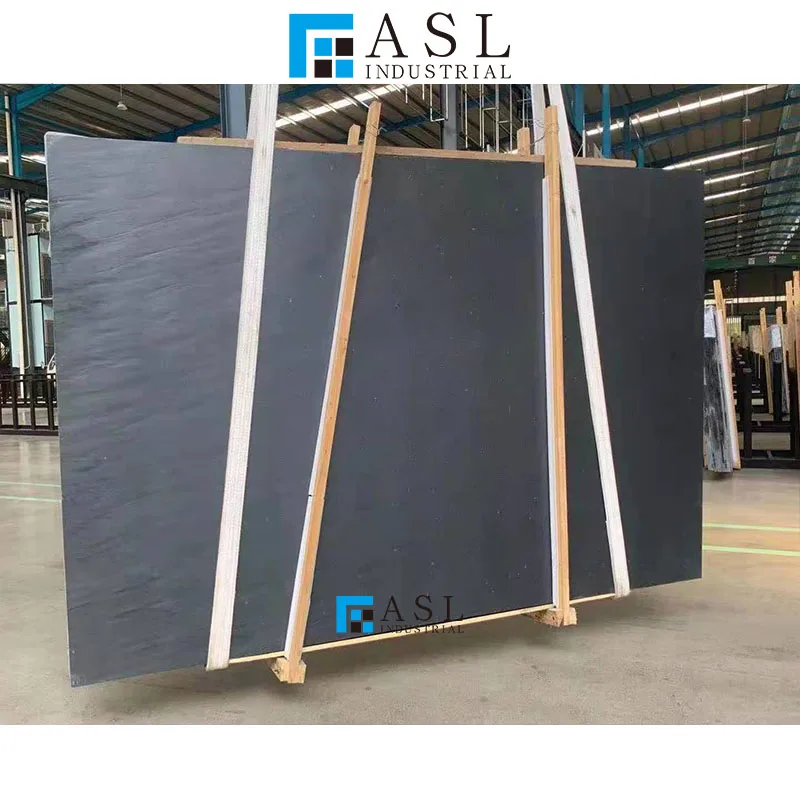 Stone Blocks Meteor Shower Pure Black Natural Marble Quartzite Slabs Wall Floor Tiles Surface Kitchen Counter Top Desk