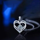 Sterling I Love YOU Heart Women Necklace 925 Sterling Silver Zodiac Necklaces For Women Double Heart Pendant