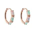 Jewelry Gemstone Gemnel Trending Jewelry Huggies Marquise Opal Hoops 925 Silver Gemstone Earrings
