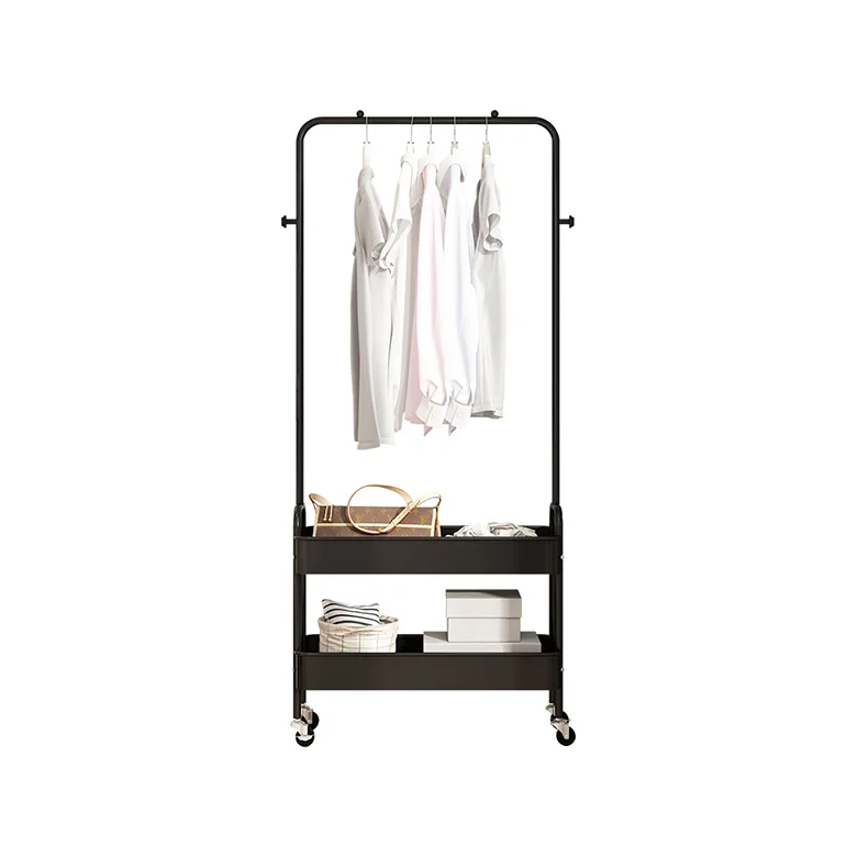 Multi function folding clothes rack Z rolling clothes rack installation foldable clothes rack