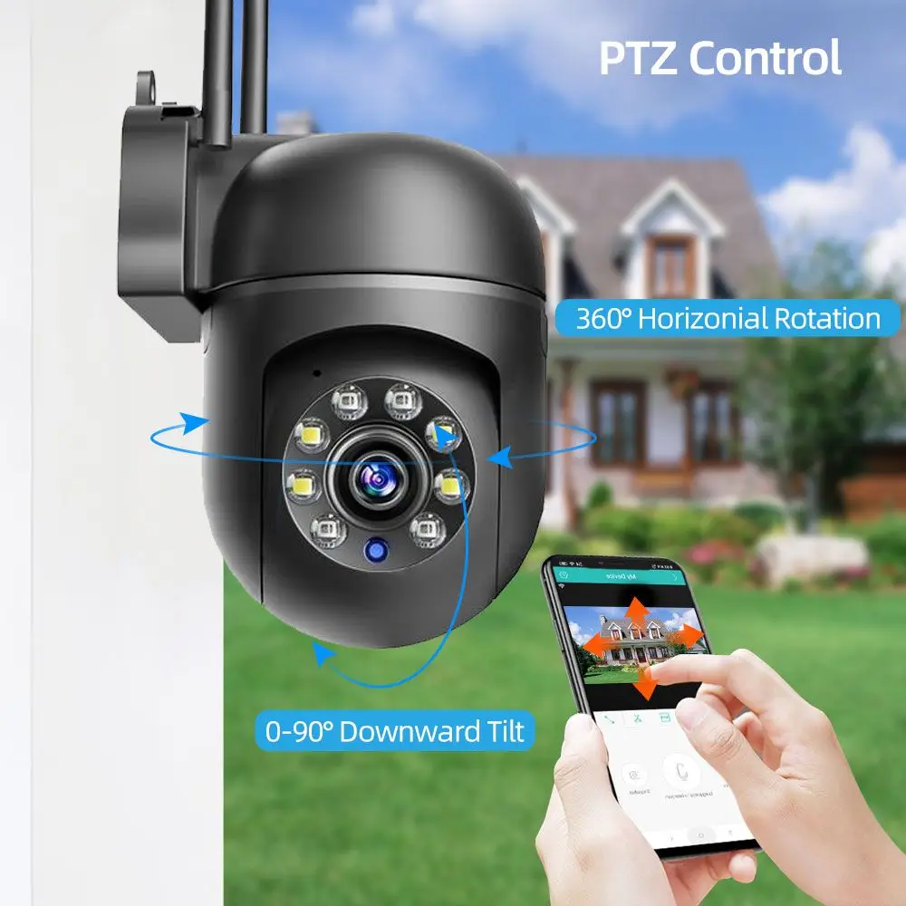 Yiiot 2MP Mini Wireless PTZ Camera Wifi 5G 2.4G Outdoor Surveillance Two-way Audio Network Security Wifi PTZ Mini Camera