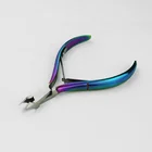 Nippers Cuticle Custom Logo Private Label Sharp Stainless Steel Professional Rainbow Manicure Nippers Cuticle Trimmer