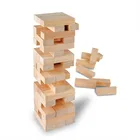 54 PCS Building Blocks Stacking Tumbling Tower ToysTabletop Wooden Tumble Tower Game