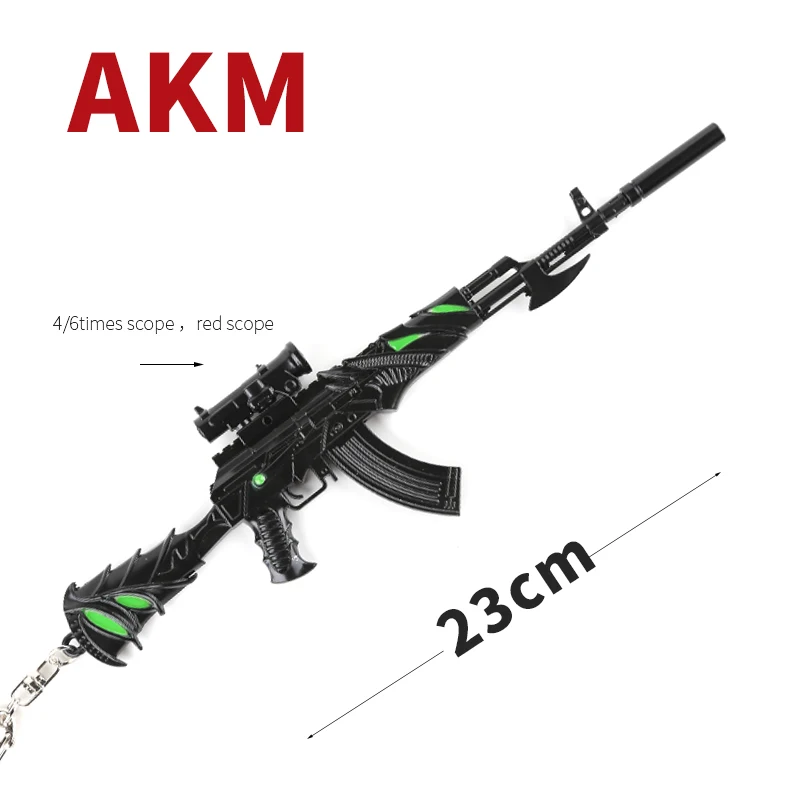 1/6 1:5 TOYS AK47 AKM PUBG BattleField4 Gun Rifle 21cm METAL 3PCS sniper scope 
