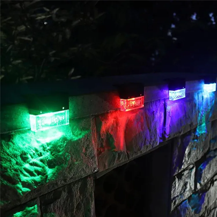 Waterproof fence landscape deck balcony step yard stair outdoor led garden decoration solar light