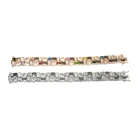 925 Silver Bracelet Silversilver Rose Gold 925 Sterling Silver Micro Pave Cz Bangle Bracelet