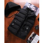 Vest Winter Casual Waistcoat Men's Sleeveless Jacket Warm Mens Hood Detachable Quality Outwear Men Vest
