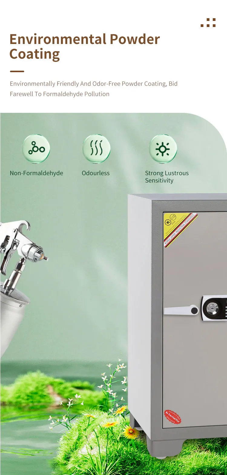 CEQSAFE Home Hotel Fire Resistant Double Key for Mini Big Cheap Anti-fire Proof Size Small Safety Deposit Fireproof Safe Box manufacture