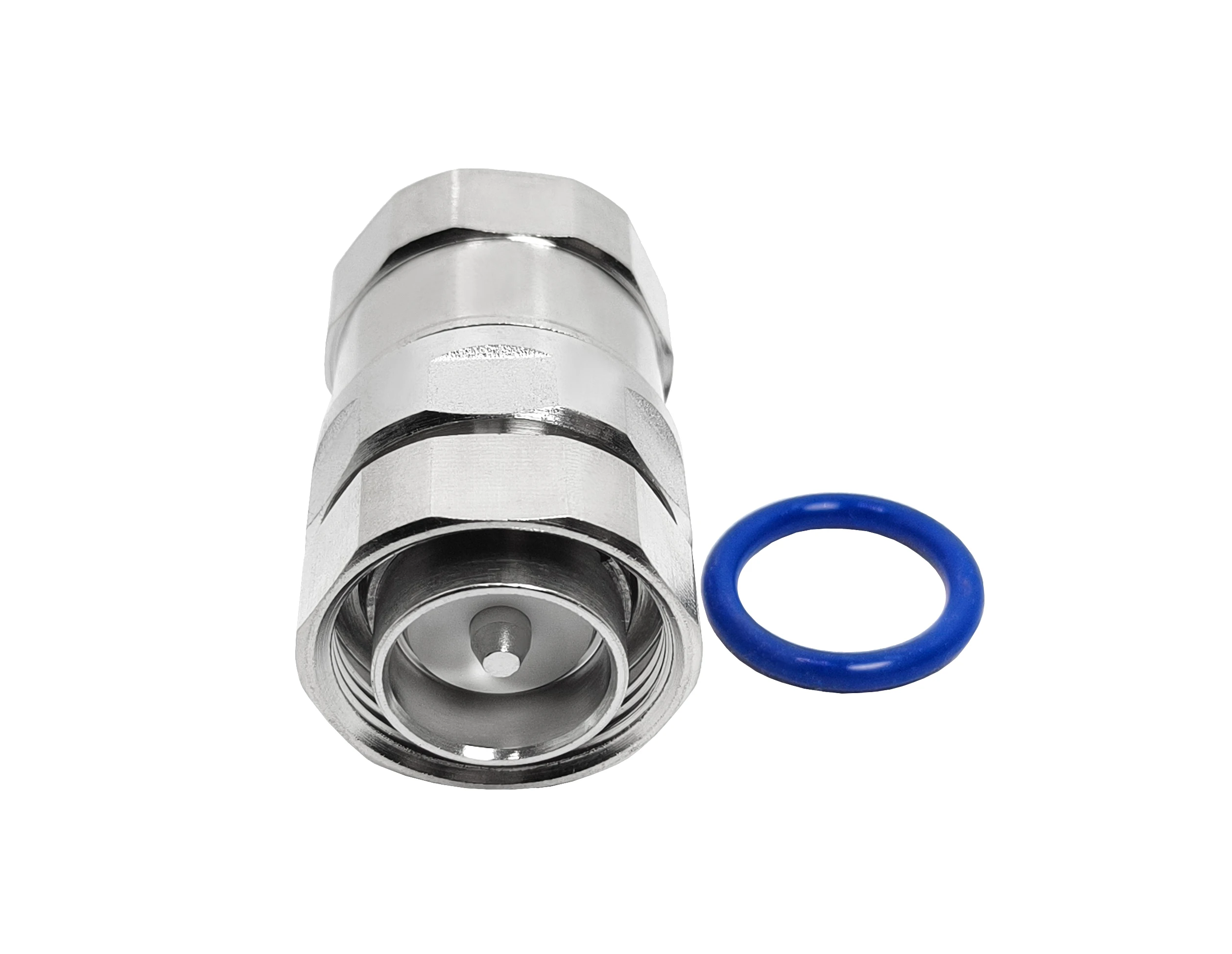 Factory Supply 7/16 Din Type Rf Coaxial Male Plug Clamp Connector for 7/8" Foam Cable 7/8 Feeder manufacture