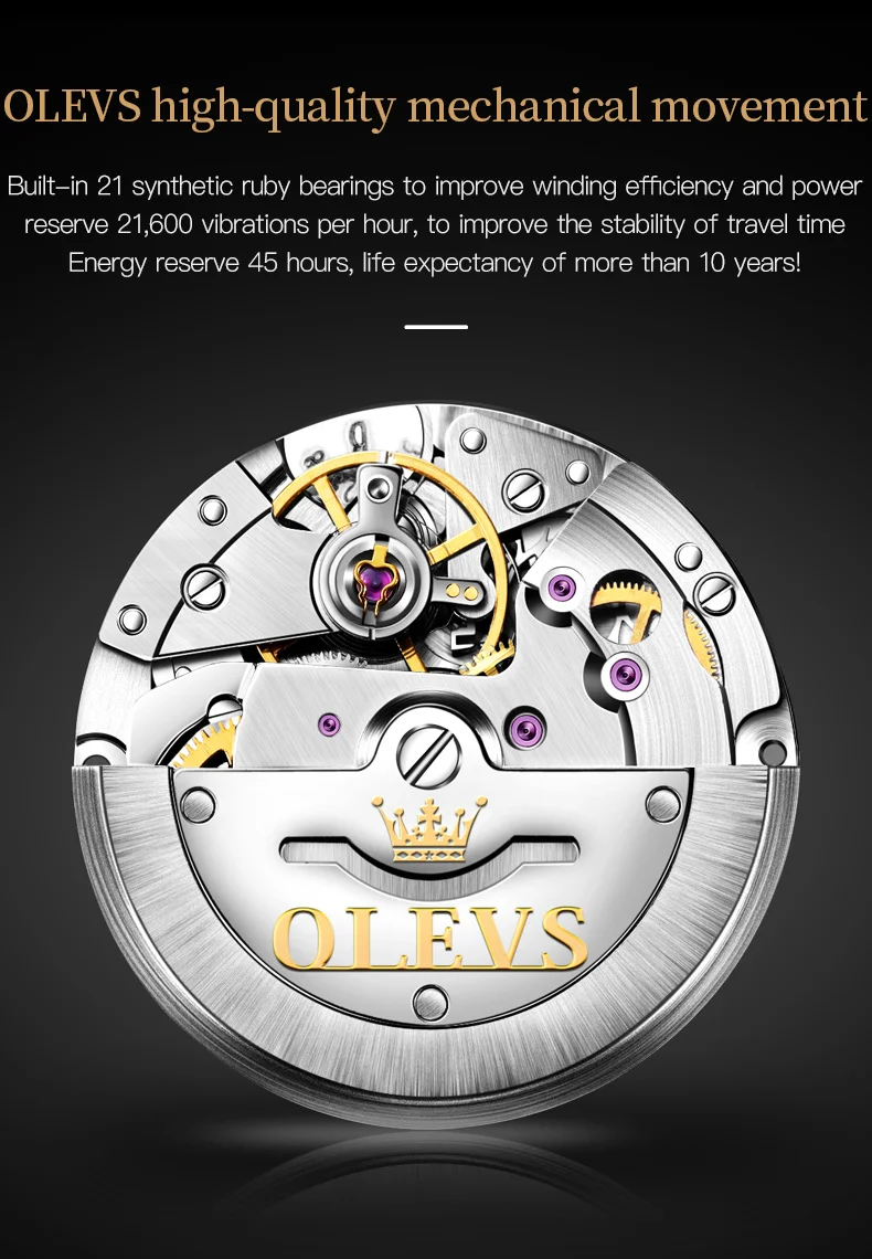 OLEVS 6630 Gold Luxury Automatic Men’s Watch