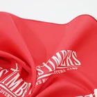 Scarf Red Red Bandana Factory OEM 100% Polyester Bandana Square Scarf 56cm*56cm Red Logo Printed For Boys/Girls