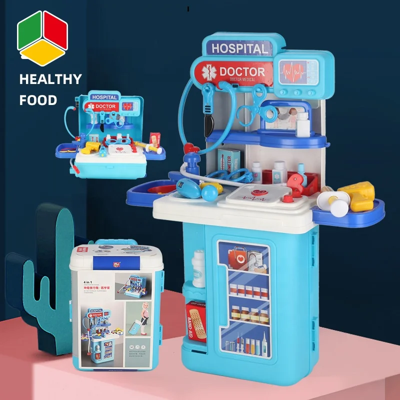 play doctor kit mobile cart