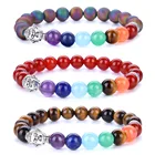 Bestone Gemstone Beads Bestone Fashion Jewelry 8mm Natural Gemstone Beads Healing Women Chakra Bracelet