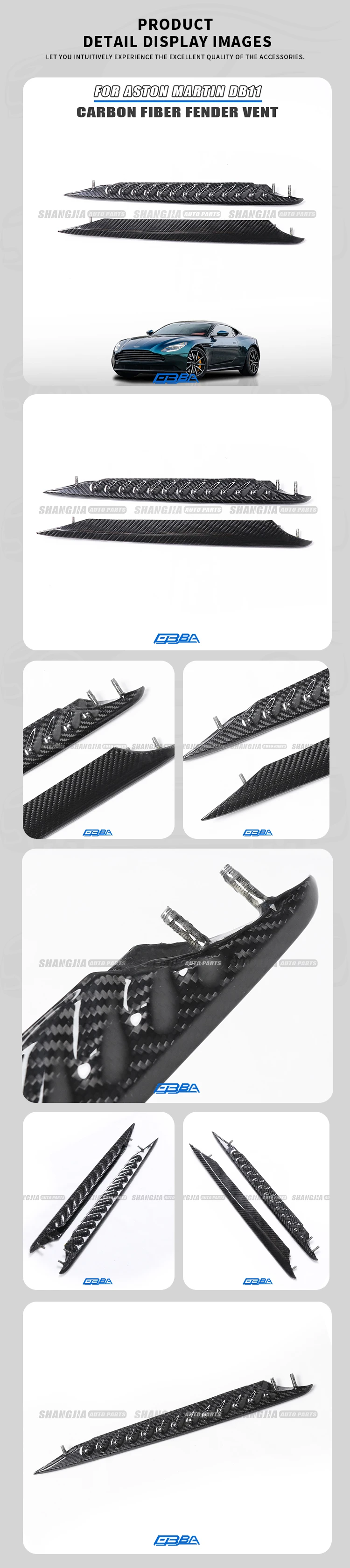 product good quality auto parts modified carbon fender vent for aston martin db11 hy53 280b63 aa485-3