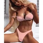 Swimwear Bikini Contracted Temperament 2 Sets Plus Size Swimwear 2021 Sexy Thong Bikini Girl