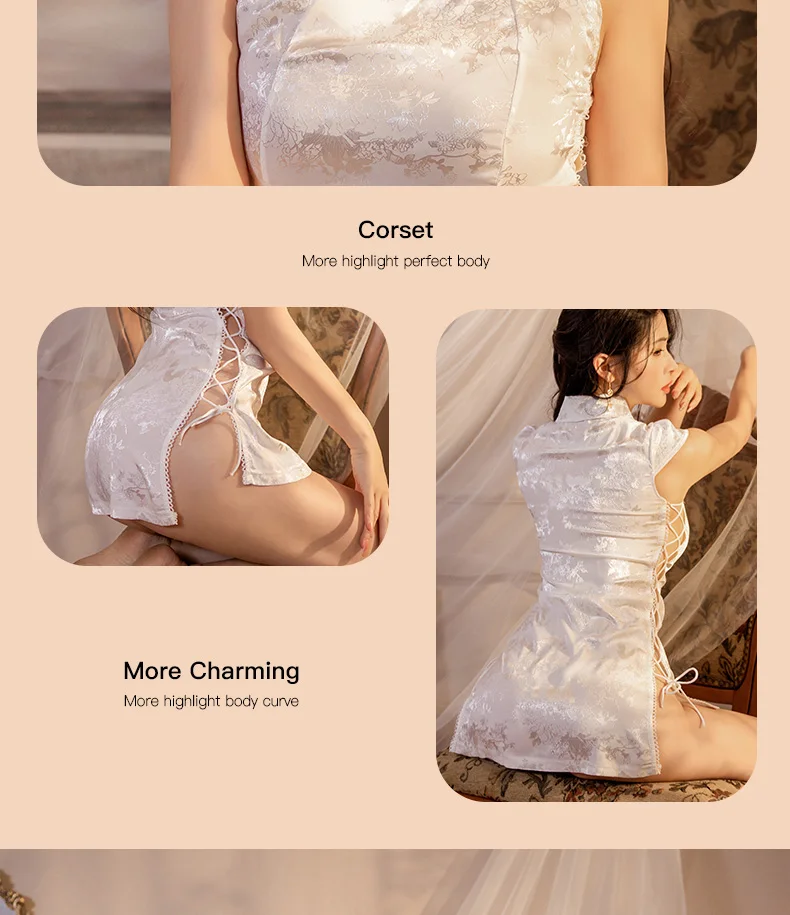 Miss Minest Chinese Style Cheongsam Women Lingerie Sexy Underwear