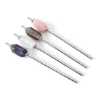 Good Looking Private Labels Stainless Steel Crystal Insert Reusable Metal Straw Promotion