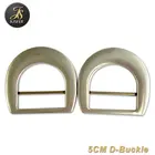 Belt Metal Buckle 5CM D-shape Metal Buckle Blank Belt Buckle Self Cover Buckle With Bar
