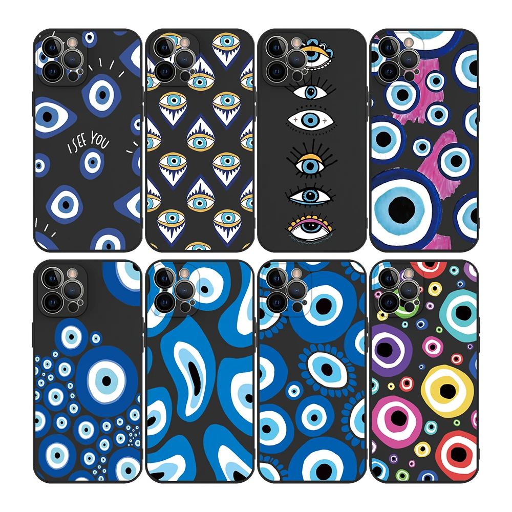 Dropshipping Evil Eye black TPU cell Phone Case For iPhone 14 pro max