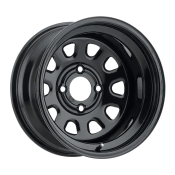 D-window 6 Lug Black 4x4 Wheels 14 Inch 14x7 Rims 6x139.7 Off Road Steel Wheels