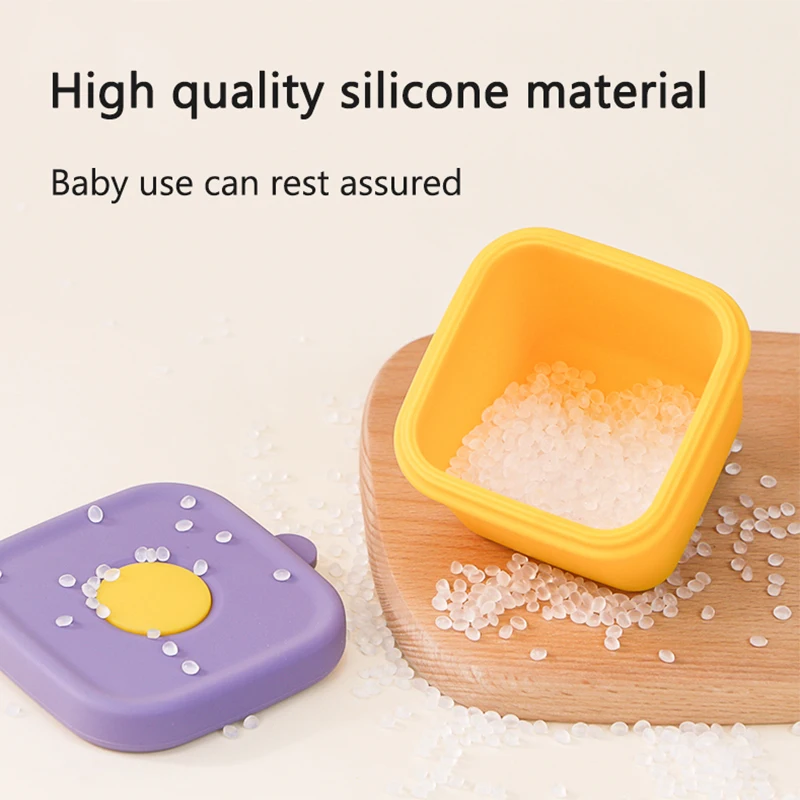 2024 Wholesale BPA Free Silicone Baby Feeding Set Lunch box storage Silicone Baby Bowl Tableware with lid