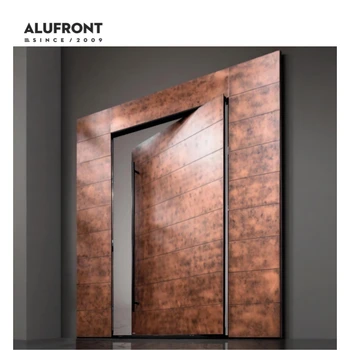 Hot Sales Exterior Luxury Customized Color Front Entrance Door Modern Residential Hotel Entry Aluminum Door for Villa