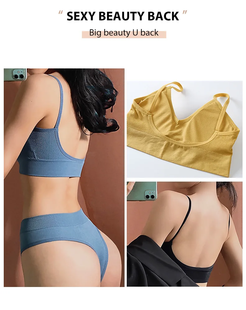 Women Bra Sexy Underwear Sets Seamless Bra Set Plus Size Women's Underwear Thong Low Waist Panties Female Underwear Set